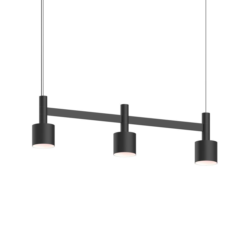 3-Light Linear Pendant w/Drum Shades