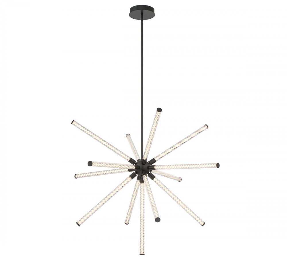 Volterra, Large LED Chandelier, Matte Black