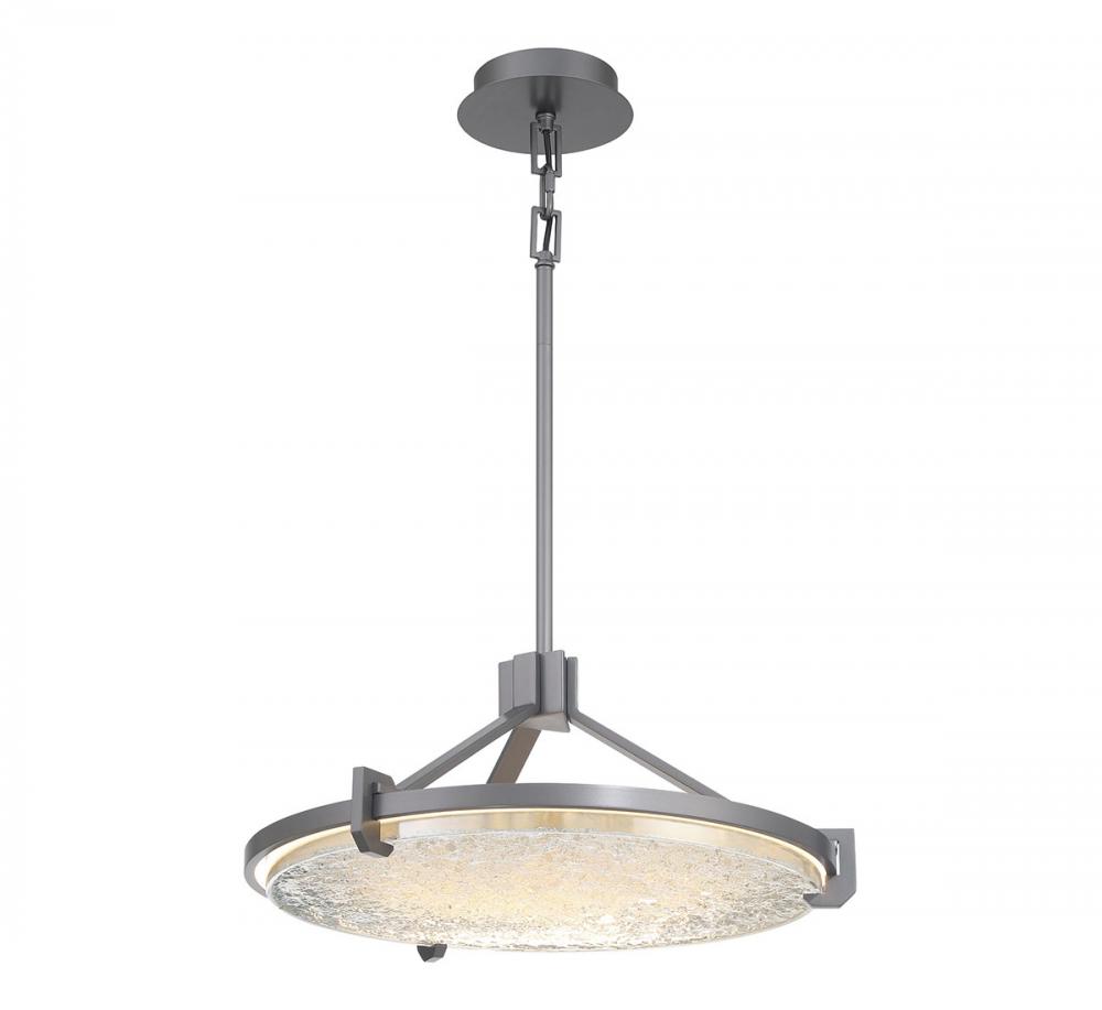 Raffinato, Small LED Chandelier, Brushed Gunmetal