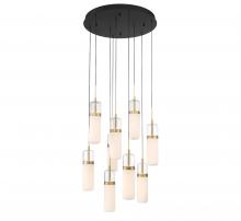 Lib & Co. CA 10222-02 - Verona, 9 Light Round LED Chandelier, Matte Black