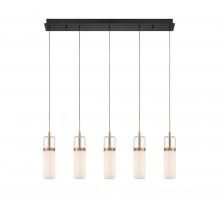 Lib & Co. CA 10226-02 - Verona, 5 Light Linear LED Chandelier, Matte Black