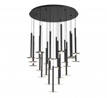 Lib & Co. CA 12105-02 - Piatto, 25 Light Round LED Chandelier, Matte Black