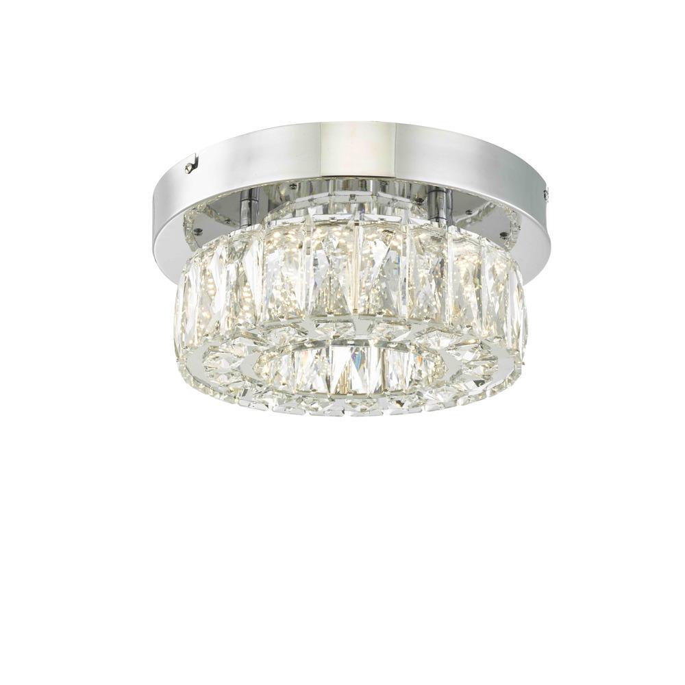 Avista Gem Flush Mount 12" Circle Chrome -LED