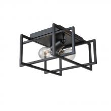 Avista Lighting Inc A4712BK - Avista Korson 12" Flush Mount Black 2-Light