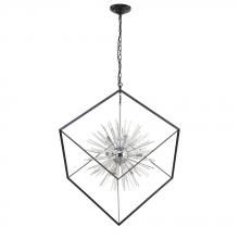 Avista Lighting Inc A9230BKGD - Avista Uptown 38" Chandelier Black & Gold-LED