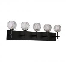 Avista Lighting Inc A8915BK - Avista Hampton Vanity Wall Light 5-Light Matte Black