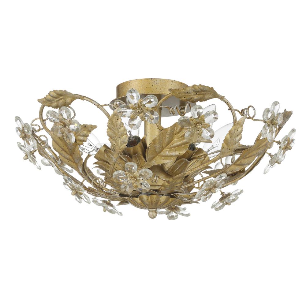 Paris Market 6 Light Gold Leaf Semi Flush Mount