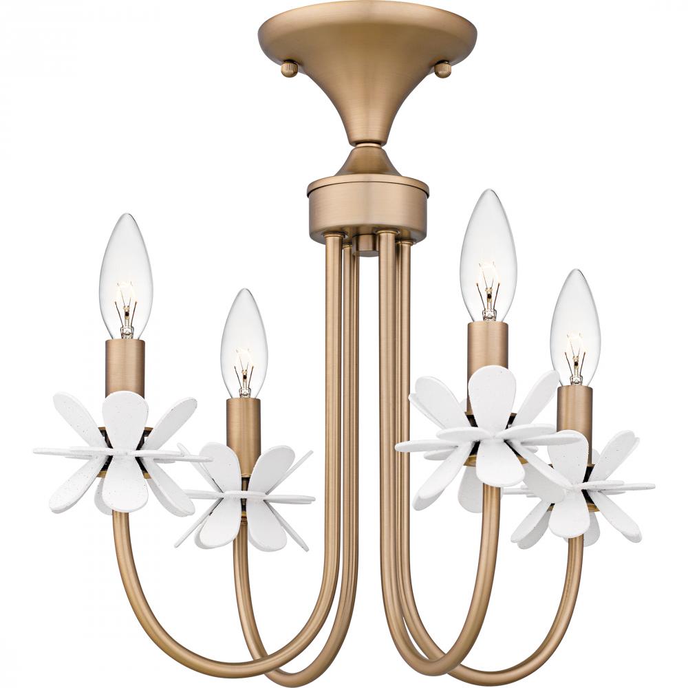 Remy 4-Light Bronze Gold Semi-Flush Mount