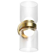 Dainolite NAD-1020LEDW-AGB - 10W LED Nadine Wall Sconce Aged Brass w/ Clear Glass