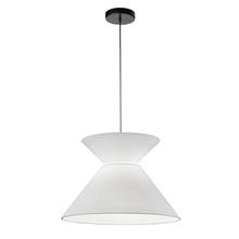 Dainolite PAT-181P-BK-790 - 1LT Patricia Pendant, JTone WHT Shade, BK