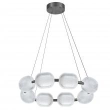 Dainolite PRI-3256LEDP-MB - 56W Chandelier, MB w/ CLR Pattern Acrylic