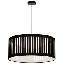 Dainolite SDLED-20P-MB-BK - 22W Slit Drum Pendant, Matte Black with Black Shade