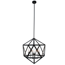 Dainolite ARC-226C-SC - 6LT Chandelier,Matte BLK/SC