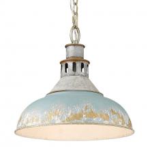 Golden Canada 0865-L AGV-TEAL - Kinsley Large Pendant in Aged Galvanized Steel