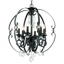 Golden Canada 1323-6 BLK - Ella 6 Light Chandelier