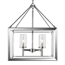 Golden Canada 2074-4 CH-CLR - Smyth 4 Light Chandelier in Chrome with Clear Glass