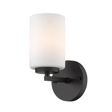 Golden Canada 2243-BA1 BLK-OP - Manhattan 1 Light Bath Vanity in Matte Black