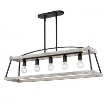 Golden Canada 3184-LP NB-GH - Teagan Linear Pendant in Natural Black with Gray Harbor Accents