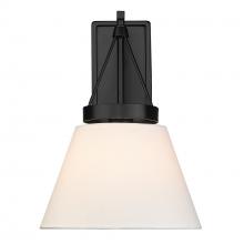 Golden Canada 3189-WSC BLK-MWS - Penn 1 Light Wall Sconce in Matte Black with Modern White Shade