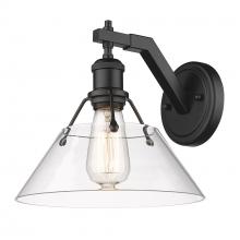 Golden Canada 3306-1W BLK-CLR - Orwell BLK 1 Light Wall Sconce in Matte Black with Clear Glass