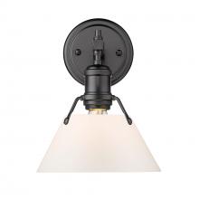 Golden Canada 3306-BA1 BLK-OP - Orwell BLK 1 Light Bath Vanity in Matte Black with Opal Glass