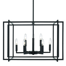 Golden Canada 6070-9 BLK-BLK - Tribeca 9-Light Chandelier in Matte Black with Matte Black Accents