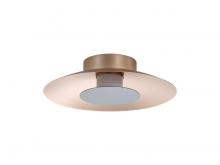 Golden Canada 6400-FM12 FRG-GRA - Luma LED Flush Mount - 12" in French Gold with Graphite Shade