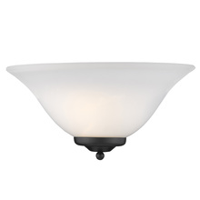 Golden Canada 8355 BLK - Multi-Family 1 Light Wall Sconce in Matte Black with Opal Glass