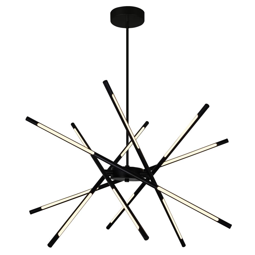 Oskil LED Integrated Chandelier With Black Finish