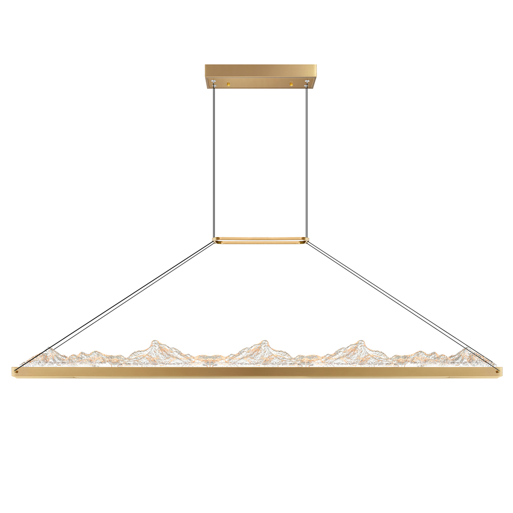 Himalayas Integrated LED Brass Island/Pool Table Light