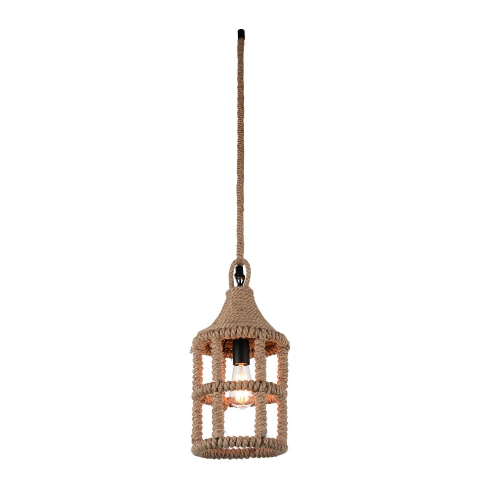 Padma 1 Light Down Mini Pendant With Black Finish