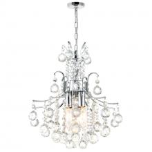 CWI Lighting 8012P12C - Princess 3 Light Mini Chandelier With Chrome Finish