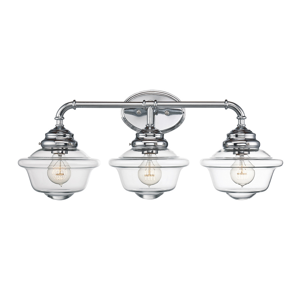 Fairfield 3-light Bathroom Vanity Light In Chrome