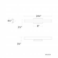 WAC Canada WS-62524-27-BN - Boulevard Bath & Wall Sconce