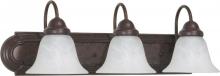 Nuvo 60/325 - Ballerina - 3 Light 24" Vanity w/ Alabaster Glass Bell Shades - Old Bronze