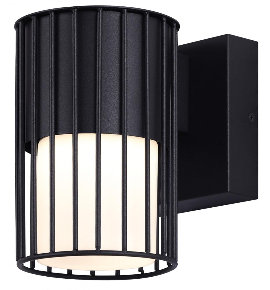 JAVON LED Integrated Outdoor Lantern Light, Black Finish