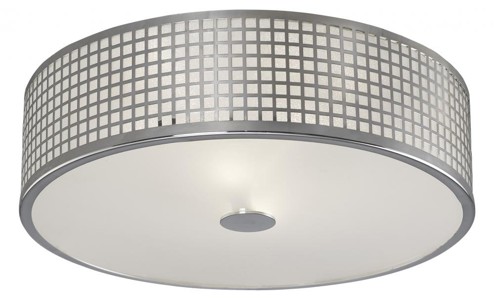 Annie, 2 Lt Flush Mount, Glass Diffuser, 60W Type A, 15" x 6"