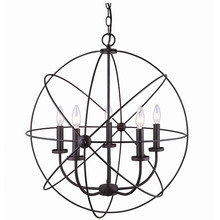 Canarm ICH282B05ORB25 - Sumerside, 5 Lt Chain Chandelier, 60W Type C, 25" x 26 1/2"