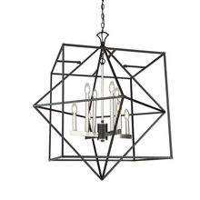 Artcraft AC11208PN - Roxton 8 Light Chandelier (Matte Black & Polished Nickel)