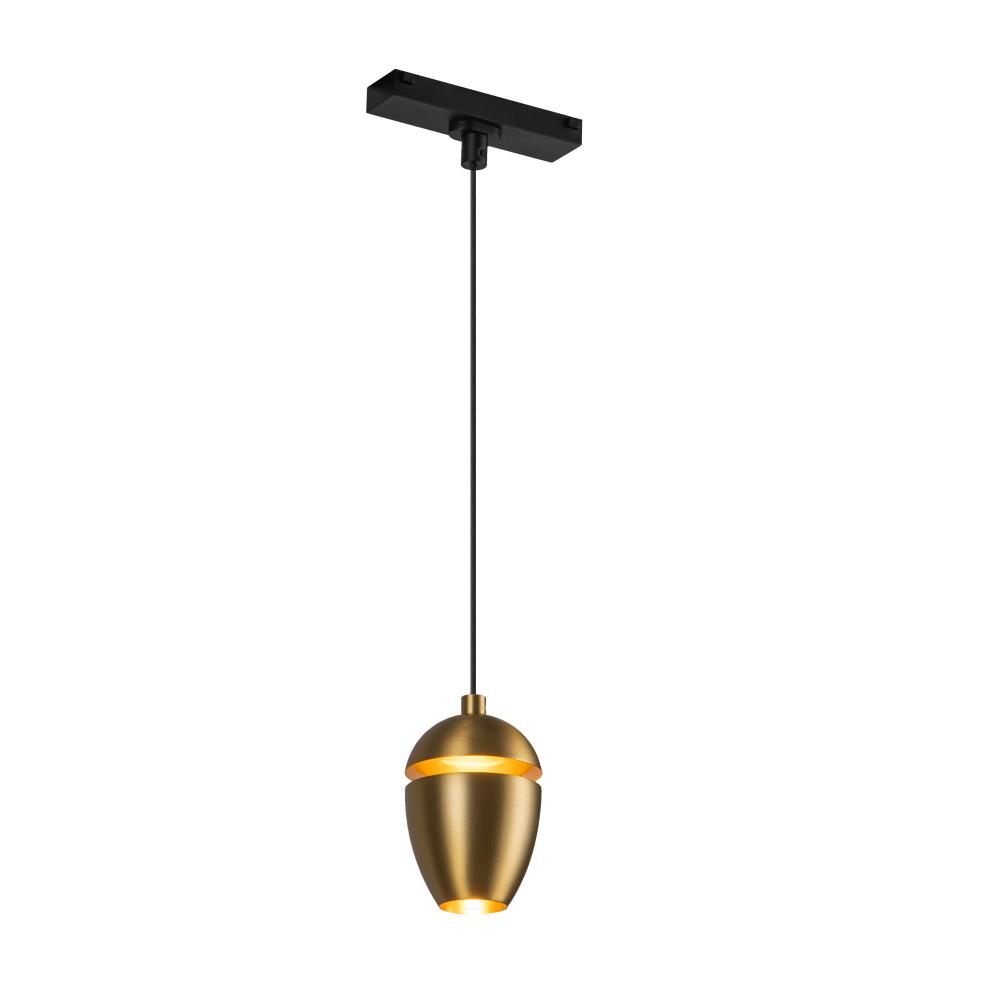 Eloa 3-in Brushed Gold Trilo Track Pendant