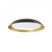 Kuzco Lighting Inc FM43419-BK/GD-5CCT - Jasper 19-in Black/Gold LED Flush Mount