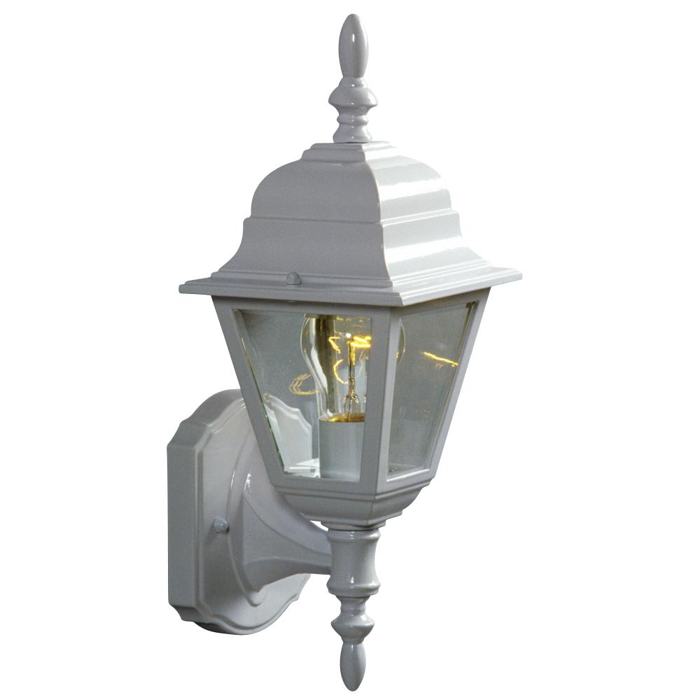 Outdoor Cast Aluminum Lantern - White w/ Clear Beveled Glass