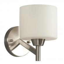 Galaxy Lighting 713161BN - Single Light Vanity - Brushed Nickel with Satin White Glass