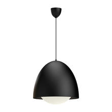 Alora Lighting PD529220MBOP - Kenji 20-in Matte Black/Opal Matte Glass 1 Light Pendant