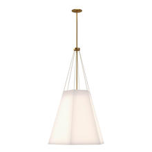 Alora Lighting PD545622AGWL - Manila 22-in Aged Gold/White Linen 3 Lights Pendant