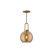 Alora Lighting PD601608AGCP - Soji 8-in Aged Gold/Copper Glass 1 Light Pendant