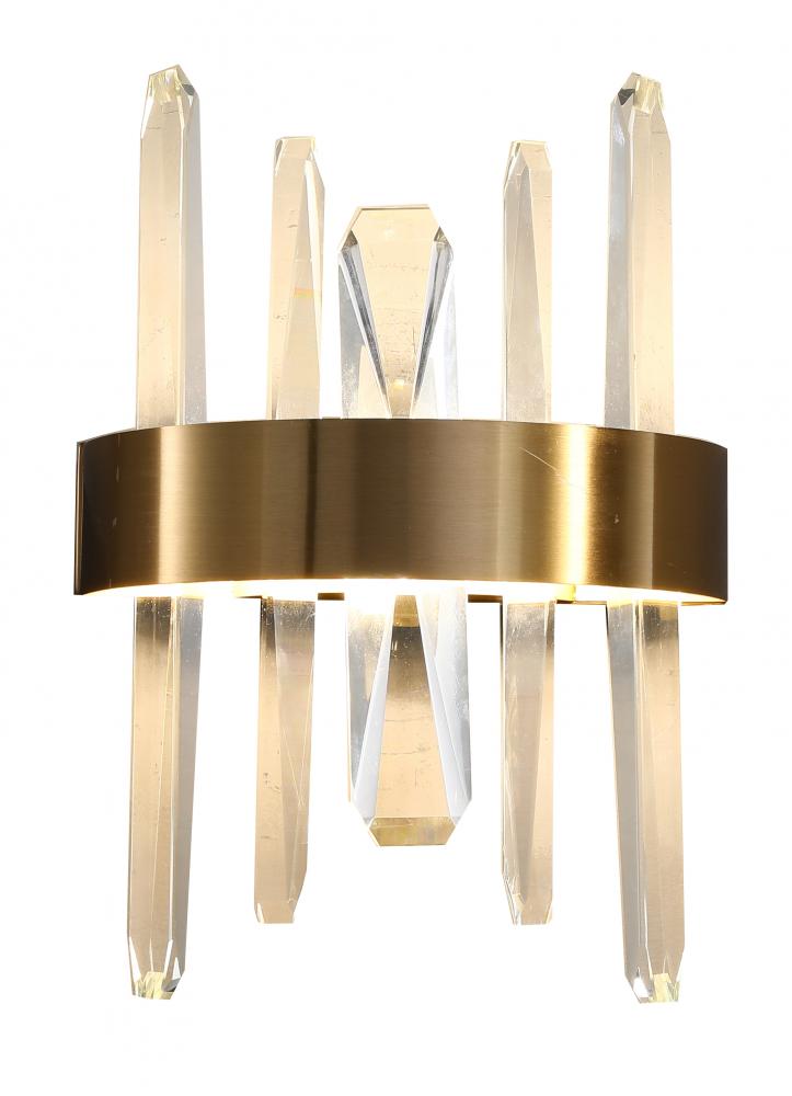 LED Wall Sconce Stainless Steel & Crystal