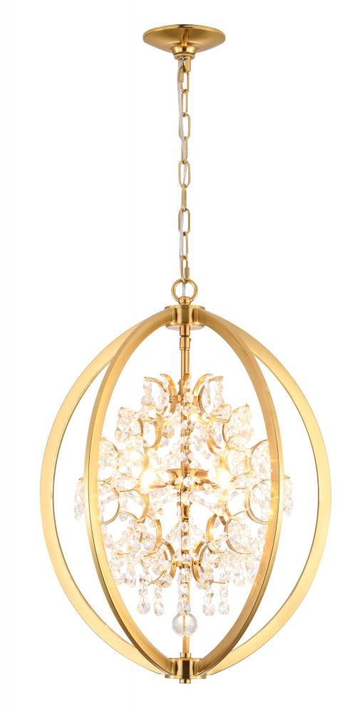 Metal & Crystal Chandelier