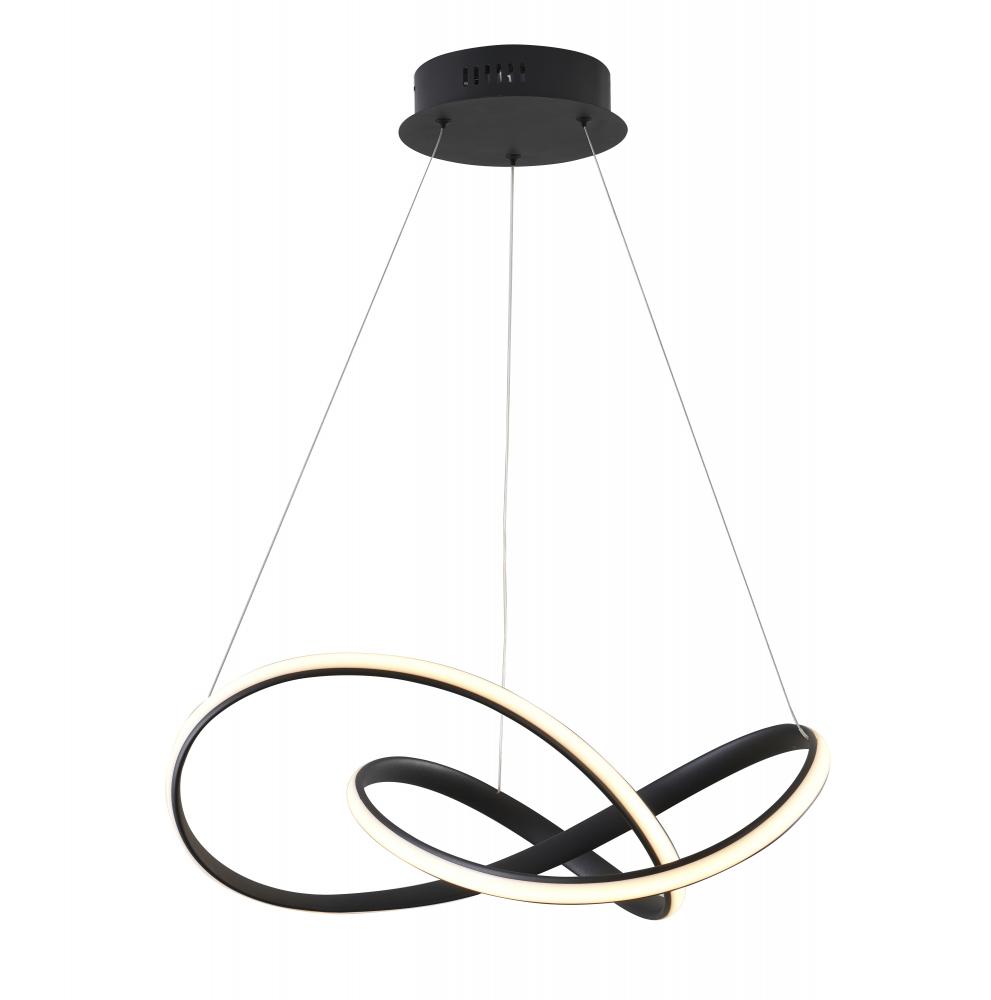 Matte Black LED Chandelier