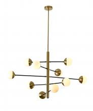 Bethel International Canada AV71C39BR - Brass & Black Chandelier